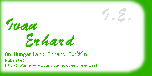 ivan erhard business card